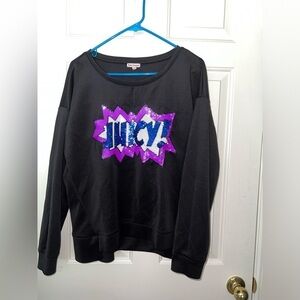 Juicy Couture Black and sequin long sleeve light sweatshirt, XL